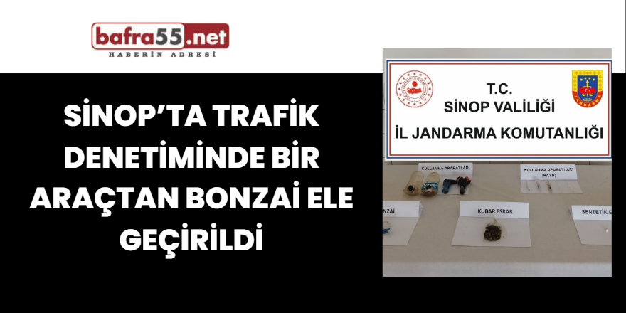 Sinop’ta Trafik Denetiminde Bir Araçtan Bonzai Ele Geçirildi