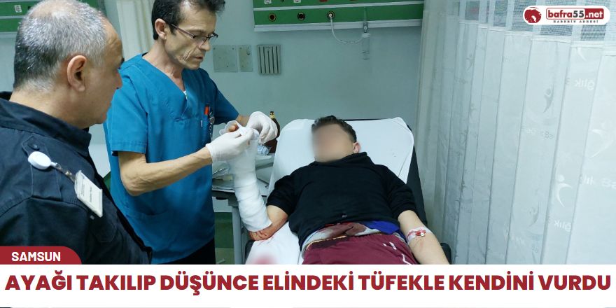 Ayağı takılıp düşünce elindeki tüfekle kendini vurdu