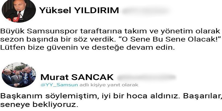 Adanademirspor Başkanı Sancak'tan Samsunspor Temennisi