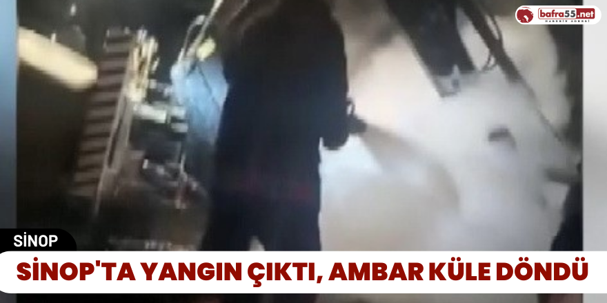 Sinop'ta Yangın Çıktı, Ambar Küle Döndü