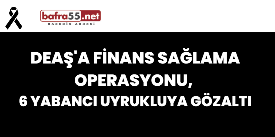 DEAŞ'a Finans Sağlama Operasyonu, 6 Yabancı Uyrukluya Gözaltı