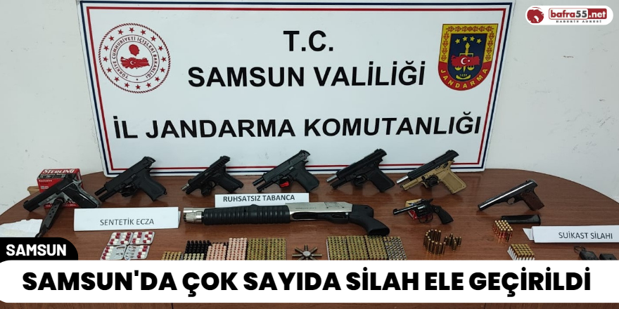Samsun'da Çok Sayıda Silah Ele Geçirildi