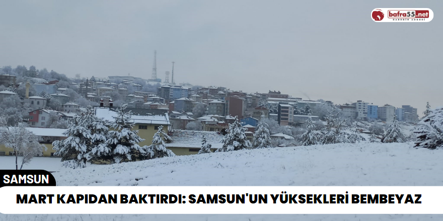 Mart kapıdan baktırdı: Samsun'un yüksekleri bembeyaz