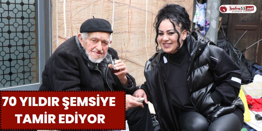 70 yıldır şemsiye tamir ediyor