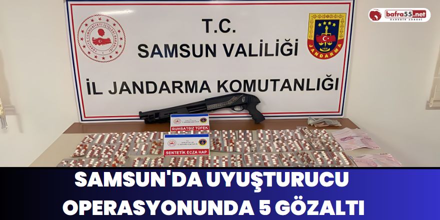 Samsun'da Uyuşturucu Operasyonunda 5 Gözaltı