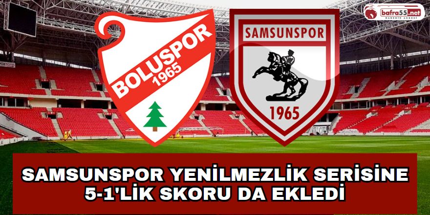 Samsunspor Yenilmezlik Serisine 5-1'lik Skoru da Ekledi