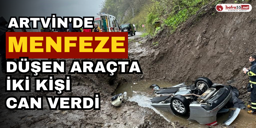 Artvin'de menfeze düşen araçta iki kişi can verdi