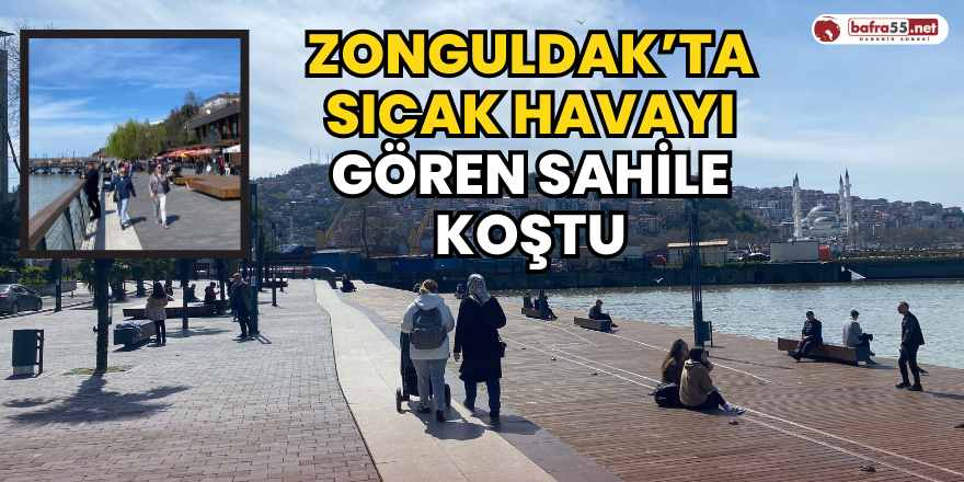 Zonguldak’ta Sıcak Havayı Gören Sahile Koştu