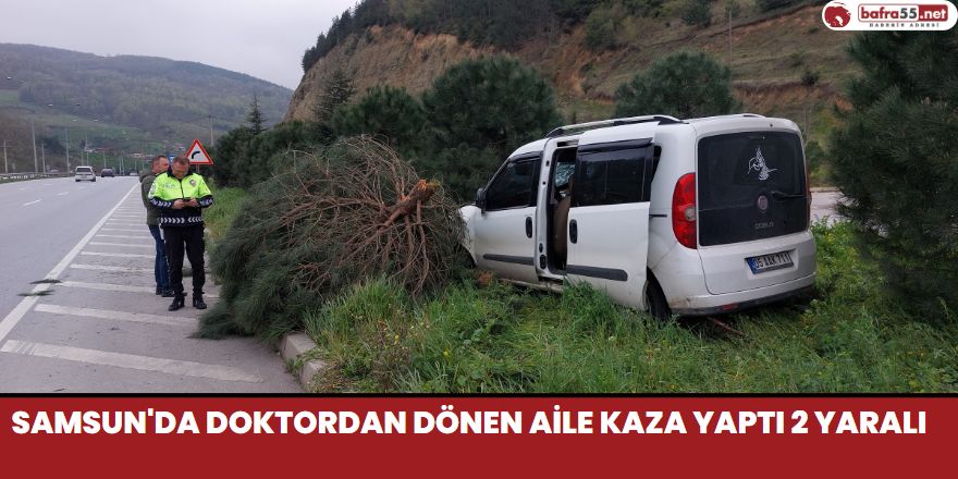 Samsun'da Doktordan Dönen Aile Kaza Yaptı 2 Yaralı