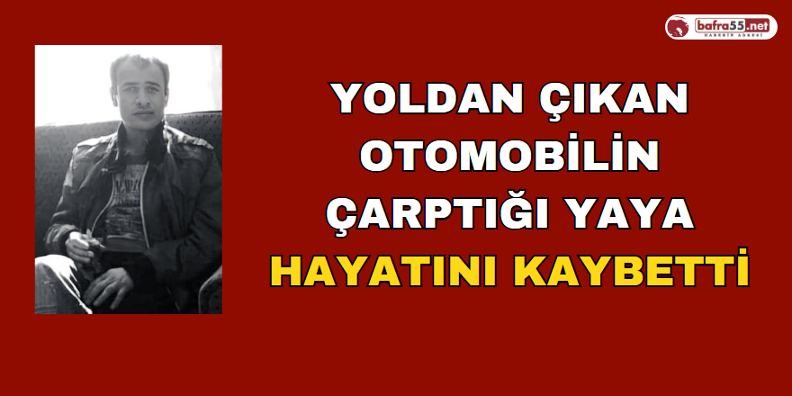 Yoldan Çıkan Otomobilin Çarptığı Yaya Hayatını Kaybetti