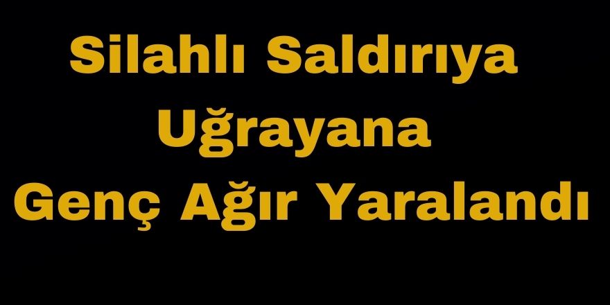 Silahlı Saldırıya Uğrayana Genç Ağır Yaralandı