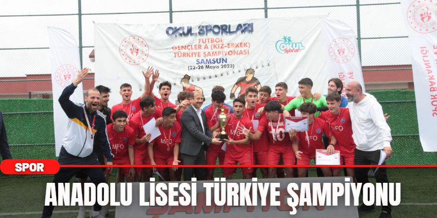 Anadolu Lisesi Türkiye şampiyonu