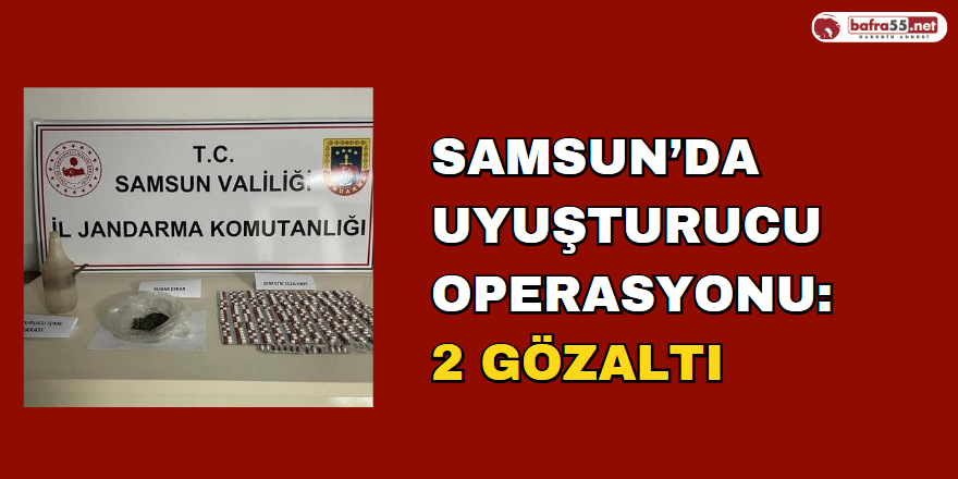 Samsun’da uyuşturucu operasyonu: 2 gözaltı