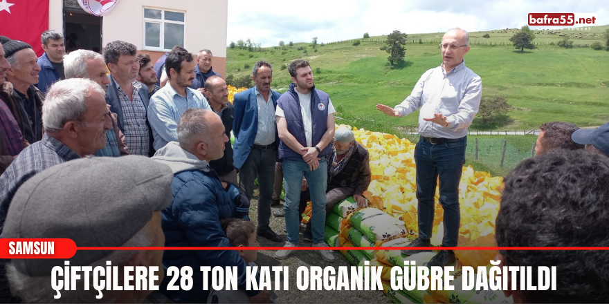 Çiftçilere 28 Ton Katı Organik Gübre Dağıtıldı