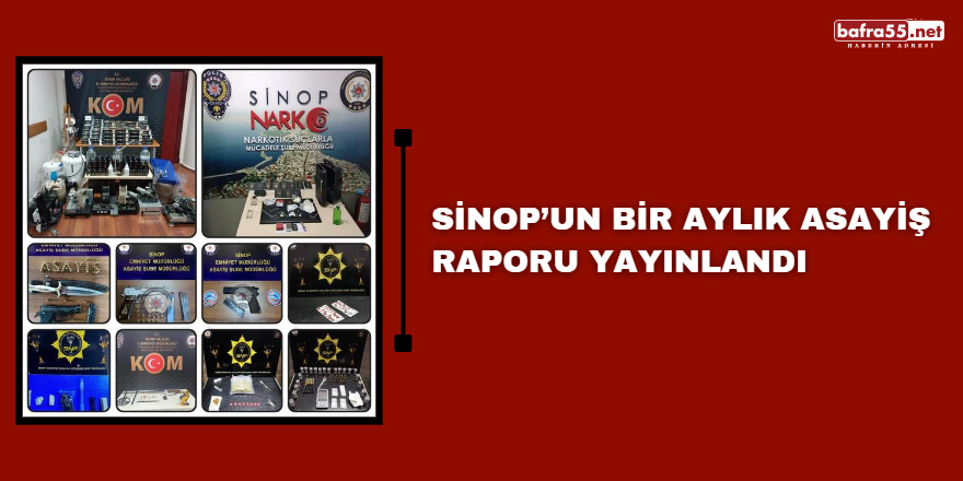 Sinop’un Bir Aylık Asayiş Raporu Yayınlandı