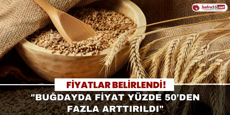 "Buğdayda fiyat yüzde 50’den fazla arttırıldı"