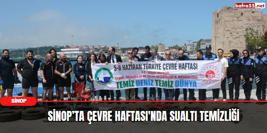 Sinop’ta Çevre Haftası'nda sualtı temizliği