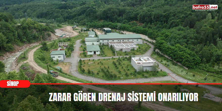 Sinop’ta zarar gören drenaj sistemi onarılıyor