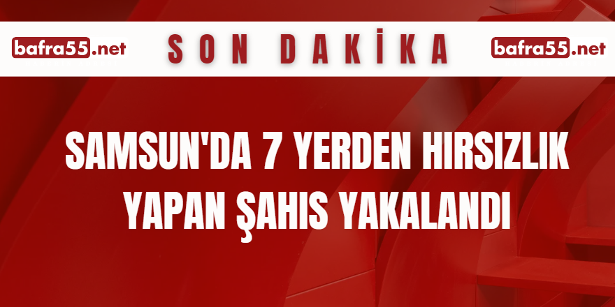 Samsun'da 7 yerden hırsızlık yapan şahıs yakalandı