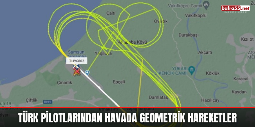 Türk pilotlarından havada geometrik hareketler