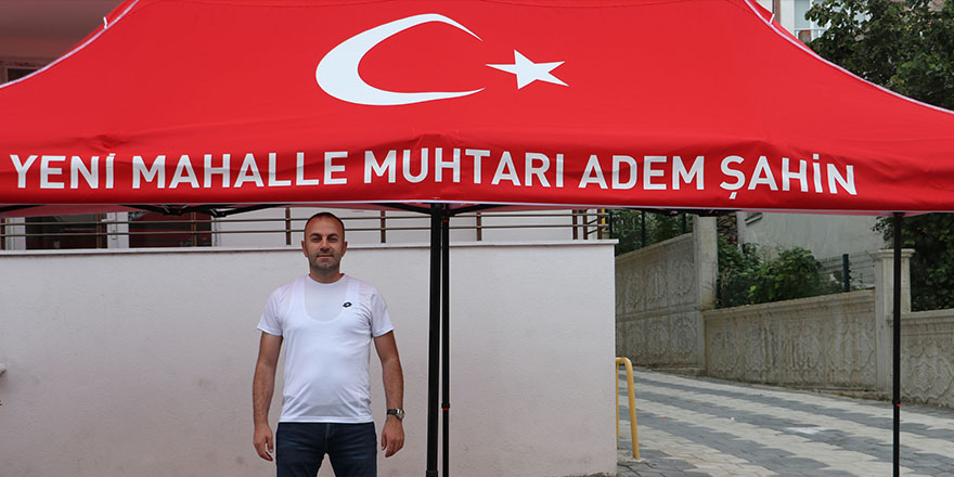 Havza’da mahalle muhtarı taziye çadırı aldı