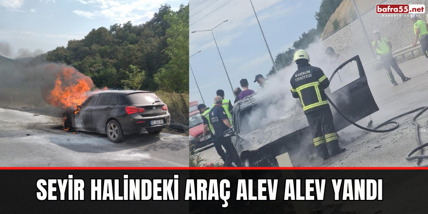 Seyir Halindeki Araç Alev Alev Yandı