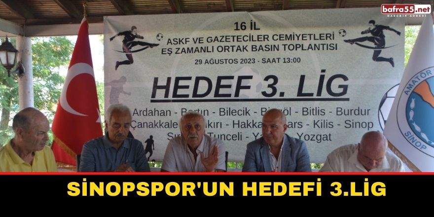 Sinopspor'un hedefi 3.lig