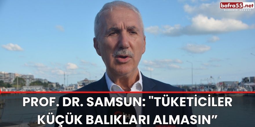 Prof. Dr. Samsun: "Tüketiciler küçük balıkları almasın”