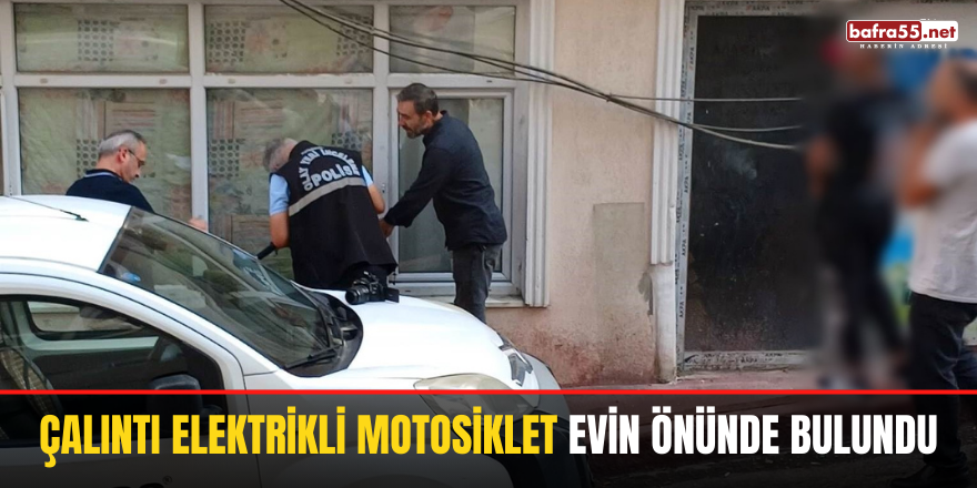 Çalıntı Elektrikli Motosiklet Evin Önünde Bulundu