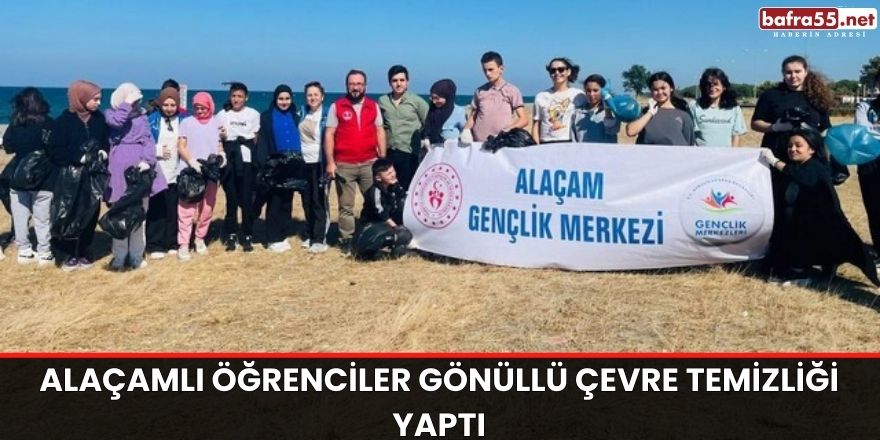 Alaçamlı öğrenciler gönüllü çevre temizliği yaptı