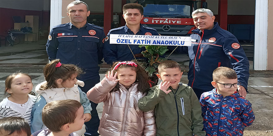 Havza’da anaokulu öğrencilerinden itfaiyeye ziyaret