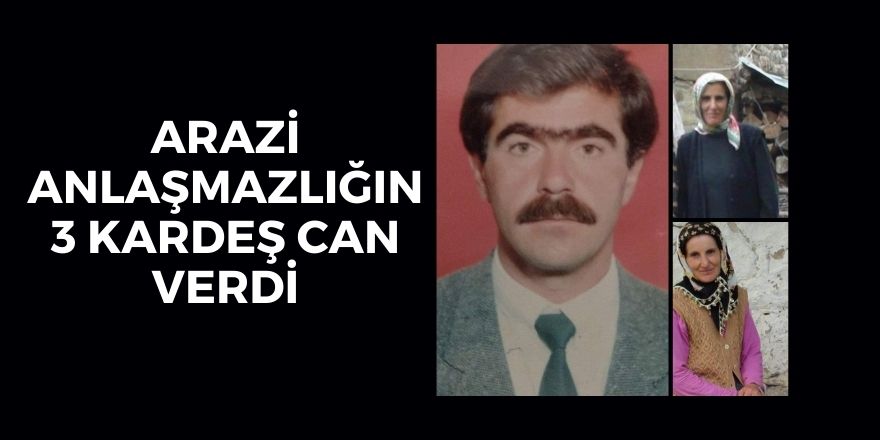 Arazi anlaşmazlığı 3 kardeş can verdi