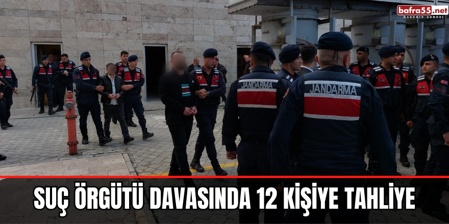 Suç örgütü davasında 12 kişiye tahliye