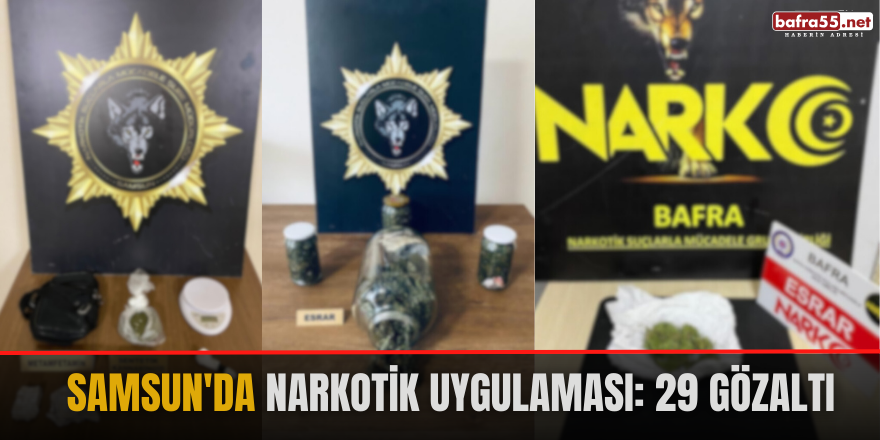 Samsun'da narkotik uygulaması: 29 gözaltı