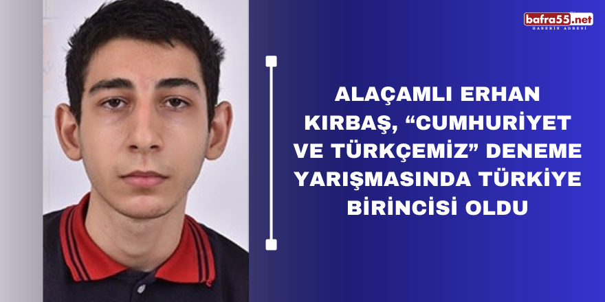 Alaçamlı Erhan Kırbaş, Türkiye Birincisi Oldu