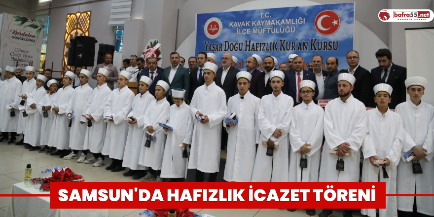 Kavak'ta hafızlık icazet töreni