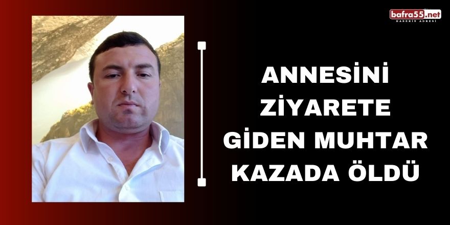 Annesini ziyarete giden muhtar kazada öldü