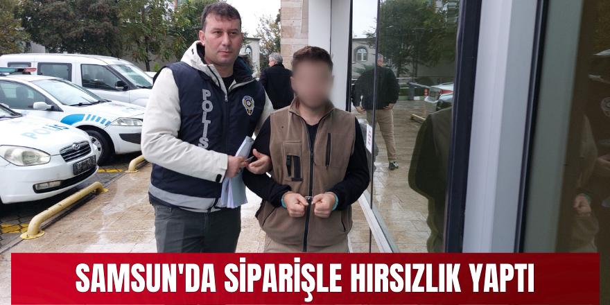 Samsun'da siparişle hırsızlık yaptı