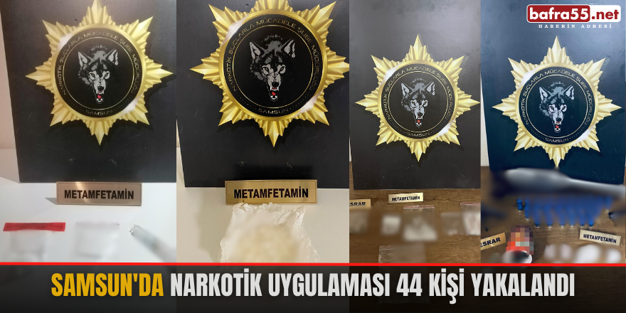 Samsun'da narkotik uygulaması 44 kişi yakalandı