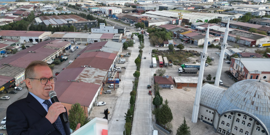 Samsun'da sanayi bölgelerine 4,5 yılda 10 bin metre beton yol