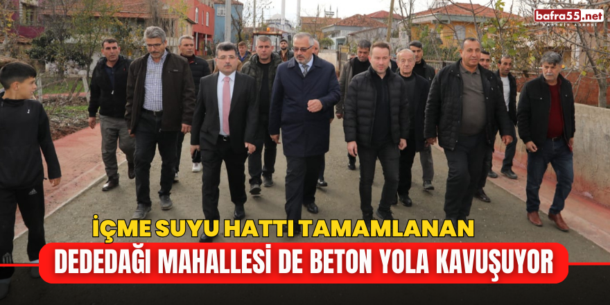 İçme Suyu Hattı Tamamlanan Dededağı Mahallesi De Beton Yola Kavuşuyor