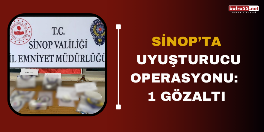 Sinop’ta uyuşturucu operasyonu: 1 gözaltı