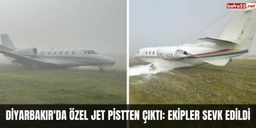 Diyarbakır'da özel jet pistten çıktı: Ekipler sevk edildi