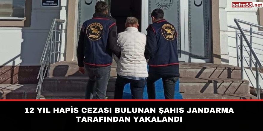 12 yıl hapis cezası bulunan şahıs jandarma tarafından yakalandı