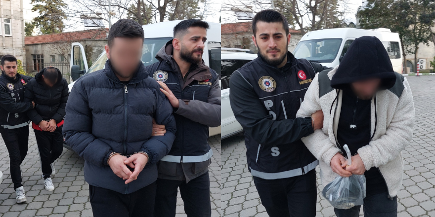 Samsun'da eroinle yakalanan 3 kişi adliyeye sevk edildi