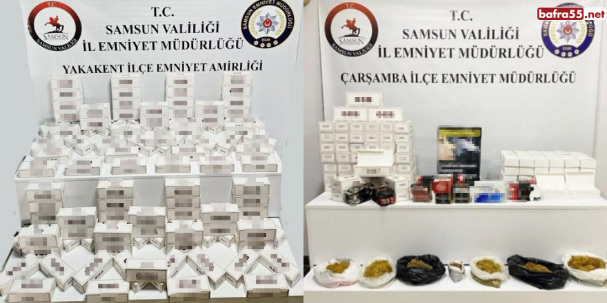 Samsun'da 41 bin adet kaçak makaron ele geçirildi