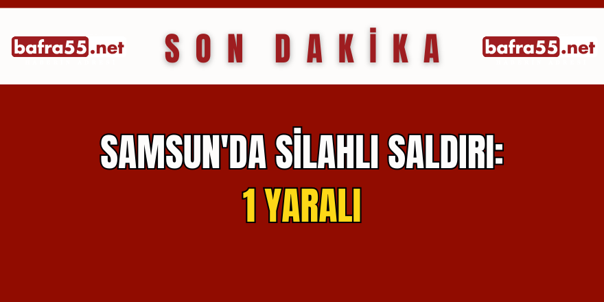 Samsun'da silahlı saldırı: 1 yaralı