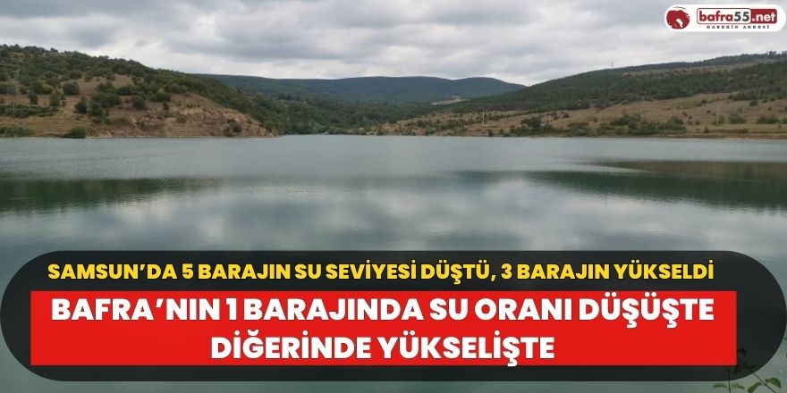 Bafra’nın 1 barajında su oranı düşüşte diğerinde yükselişte