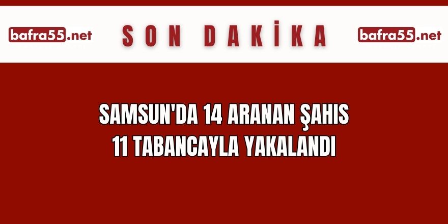Samsun'da 14 aranan şahıs 11 tabancayla yakalandı