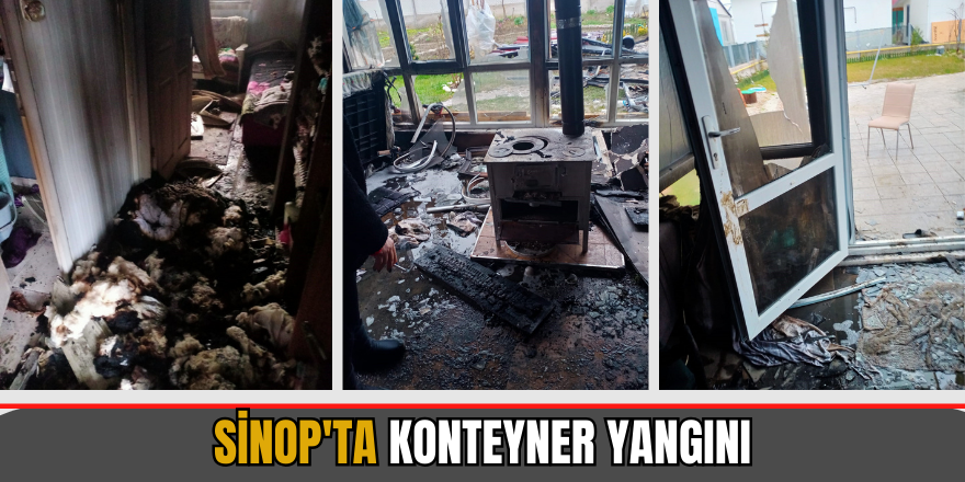 Sinop'ta konteyner yangını